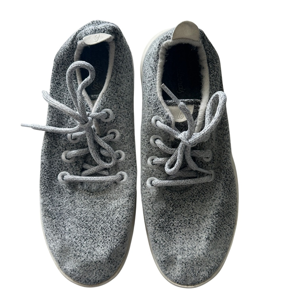 Allbirds Mens Wool Runner Grey White Marl Merino Wool Sneakers Size 9 WR1M9